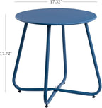 HollyHOME Round Metal Side Table, Rust-Resistant Patio Small Plant Stand - Image 3