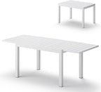 All-Aluminum Expandable Outdoor Patio Dining Table by Oasbira