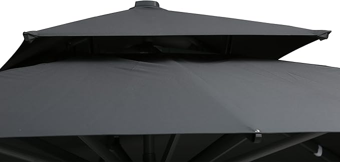 Outsunny 10ft Offset Patio Umbrella, Hanging Cantilever Umbrella, Square Shape - Image 9
