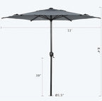 Abba Patio 11FT Lyon Outdoor Patio Umbrella Outdoor Table Umbrella - Image 7