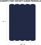 Pergola Shade Cover Replacement Canopy Top Compatible - Image 3