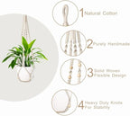 3 Pack Macrame Plant Hanger, Hanging Plant Holder, Boho Home Decor Hanging - Image 4