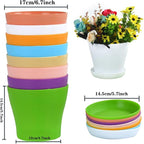 Tergy 20 Pack 7 Inch Plant Pots Bulk Small Plastic Planters Pots - Image 2