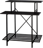 Zhongma 3 Tier Sturdy Plant Stand Space-Saving Heavy Duty Plant Holder by Zhongma