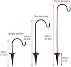 CALIDAKA 4 Pack Multi-Purpose Shepherds Hooks Outdoor Iron Shepherd Hook - Image 2