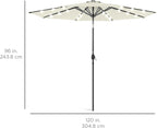 Best Choice Products 10ft Solar Polyester LED Lighted Patio Umbrella w/Tilt - Image 7