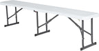 LIFETIME Portable Folding Bench, 6‑Foot Fold‑in‑Half, UV‑Resistant Seat by Lifetime