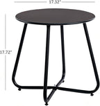 HollyHOME Round Metal Side Table, Rust-Resistant Patio Small Plant Stand - Image 3