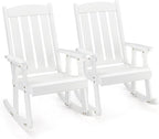 VINGLI Outdoor Rocking Chair Set of 2, Heavy Duty 600 LBS Wooden Rocking Chair by VINGLI