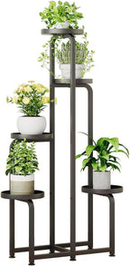 Plant Stand Indoor Outdoor 5 Tier Metal Plant Shelf by INGIORDAR