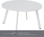 Grand patio 28-inch Outdoor Steel Coffee Table, Round Patio Side Table - Image 8