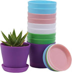 TDHDIKE 10 Pcs Plastic Planters Indoor Pots, Mini Flower Seedlings Nursery by TDHDIKE