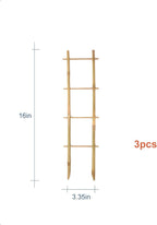 3Pack Bamboo Trellis 16 Inch Ladder Shaped Small Plant Trellis - Image 3