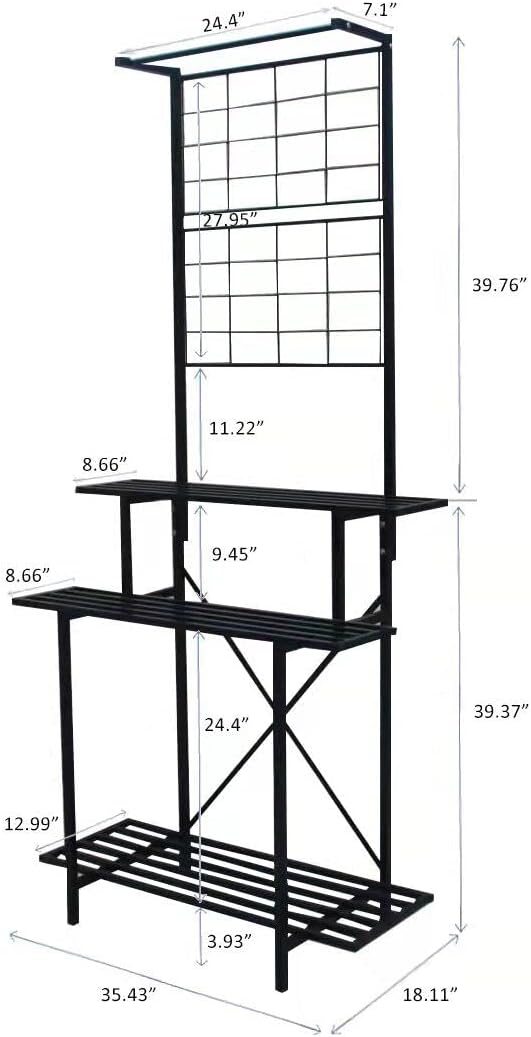 Hanging Plant Pot Shelf Rack Heavy Duty Plant holder Trellis - Image 6