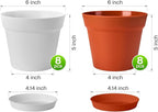 homenote Plant Pots, 6 Inch Flower Pots - Image 4