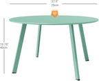 Grand Patio Round Steel Patio Coffee Table, Weather Resistant Outdoor Large - Image 3