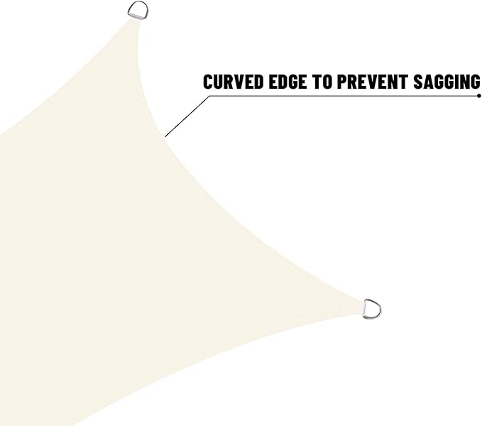 LOVE STORY Right Triangle 12'x15'x19.2' Waterproof Sun Shade Sail Canopy UV - Image 8