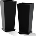 24" Set of 2 Tall Black Planters by PolarcoForgeco