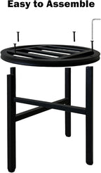 Plant Stand Indoor Outdoor, 13 Inch Round Metal Plant Stands Riser, Heavy Duty - Image 8