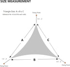 AsterOutdoor Sun Shade Sail Triangle 10' x 10' x 10' UV Block Canopy - Image 4