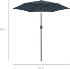 Best Choice Products 7.5ft Heavy-Duty Round Outdoor Market Table Patio Umbrella - Image 7