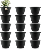 15 Pack 11 Inch Plant Pots by RooTrimmer