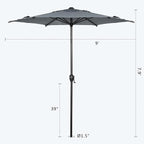 Abba Patio 9FT Lyon Outdoor Patio Umbrella Outdoor Table Umbrella - Image 3