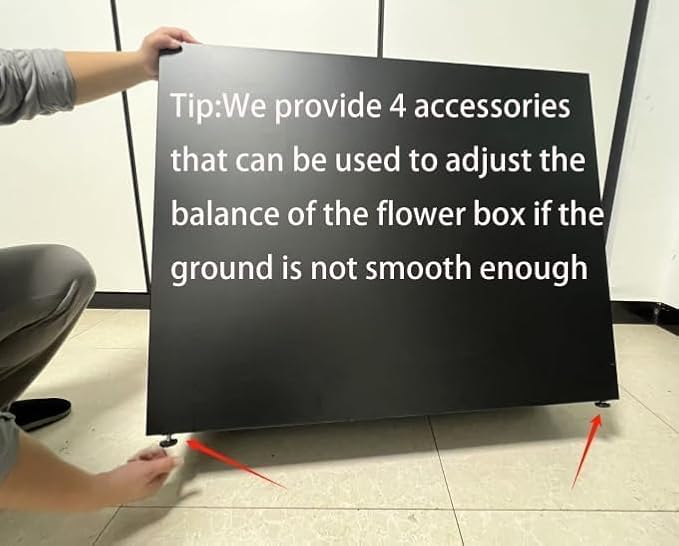 38" L x 13" W x 30" H Metal Tall Rectangular Planter - Image 5