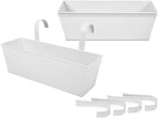 Railing Planters Outdoor Balcony 16 Inch Deck Over The Railing Planter Boxes - Image 8