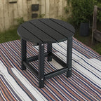 LZRS Round Adirondack Patio Side Table End Table, Outdoor Side Tables - Image 5
