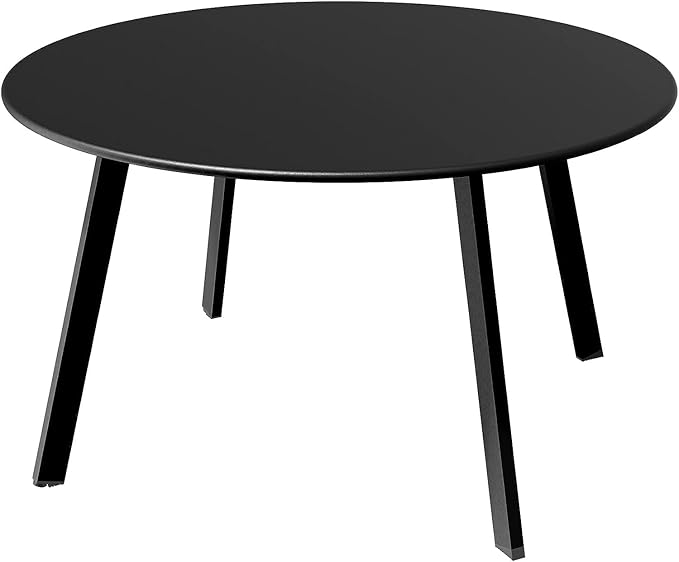 Grand Patio Round Steel Patio Coffee Table, Weather Resistant Outdoor Large by GrandPatio