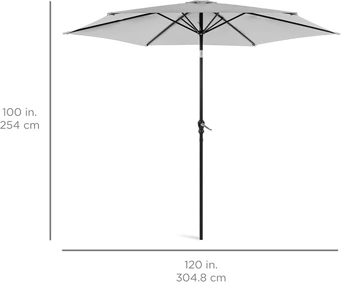 Best Choice Products 10ft Outdoor Table Compatible Steel Polyester Market Patio - Image 7
