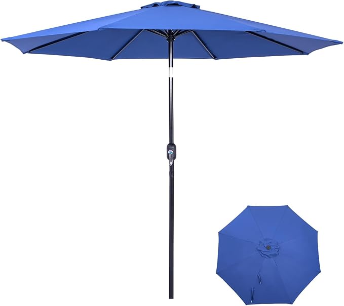 Backyard Expressions 9 ft. Patio Umbrella, Market Table Umbrella w/Tilt and by BackyardExpressions