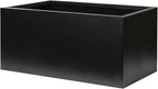 Metal Rectangular Planter Black Galvanized Steel Rectangle Planter Box 36" L x by GZGNEEVL