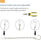 YINGFENG 197 Inch DIY Silver Hanging Basket Chains, Adjustable Length, - Image 3