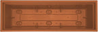 Bloem Dayton 24" Terra Cotta Recycled Plastic Rectangle Window Box Planter - Image 5