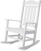 Devoko HDPE Rocking Chair Plastic Outdoor Indoor Patio Rocker Chair High Back by DEVOKO