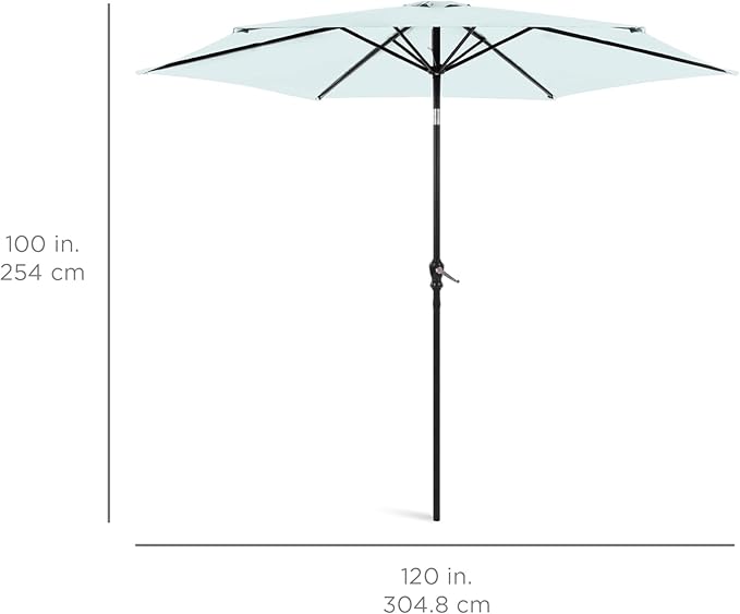 Best Choice Products 10ft Outdoor Table Compatible Steel Polyester Market Patio - Image 7