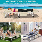ABORON 3-in-1 Sun Tanning Chair – Oversized Folding Chaise Lounge - Image 4