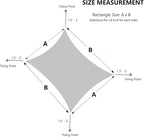 AsterOutdoor Sun Shade Sail Rectangle 8' x 12' UV Block Canopy - Image 4