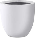Kante 13.4" Dia Round Concrete Planter, Large Outdoor Modern Indoor Decorative by Kante