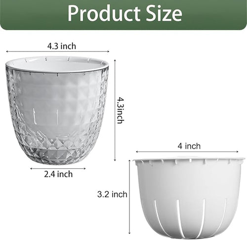 4 Pack 4 inch Self Watering Pots Planters - Image 2