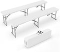 VINGLI 6 feet Plastic Folding Bench, Portable in/Outdoor Picnic Party Camping by VINGLI