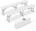 VINGLI 6 feet Plastic Folding Bench, Portable in/Outdoor Picnic Party Camping by VINGLI