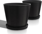 Wide Planters for Outdoor Plants, Extra Large Indoor Flower Pots for Garden by Heyzier