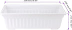 JOIKIT 6 Packs 17 Inch White Plastic Flower Window Boxes Planters - Image 2