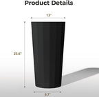 23.6" H Tall Planters for Outdoor Plants, 2 Pack Large Outdoor Planters for - Image 2