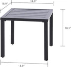 PHI VILLA Indoor Outdoor Small Metal Square Side/End Table, Patio Coffee Bistro - Image 3