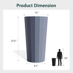 23.6" H Tall Planters for Outdoor Plants, 2 Pack Large Outdoor Planters for - Image 2