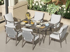 NATURAL EXPRESSIONS 7 Piece Patio Dining Table Outdoor Furniture Set by NaturalExpressions